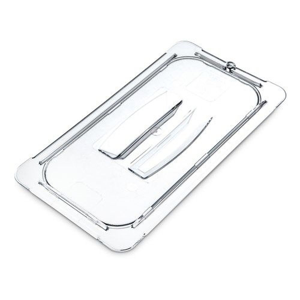 Carlisle 10270U07 StorPlus Polycarbonate Clear Handled Universal Third Size Pan Cover Only