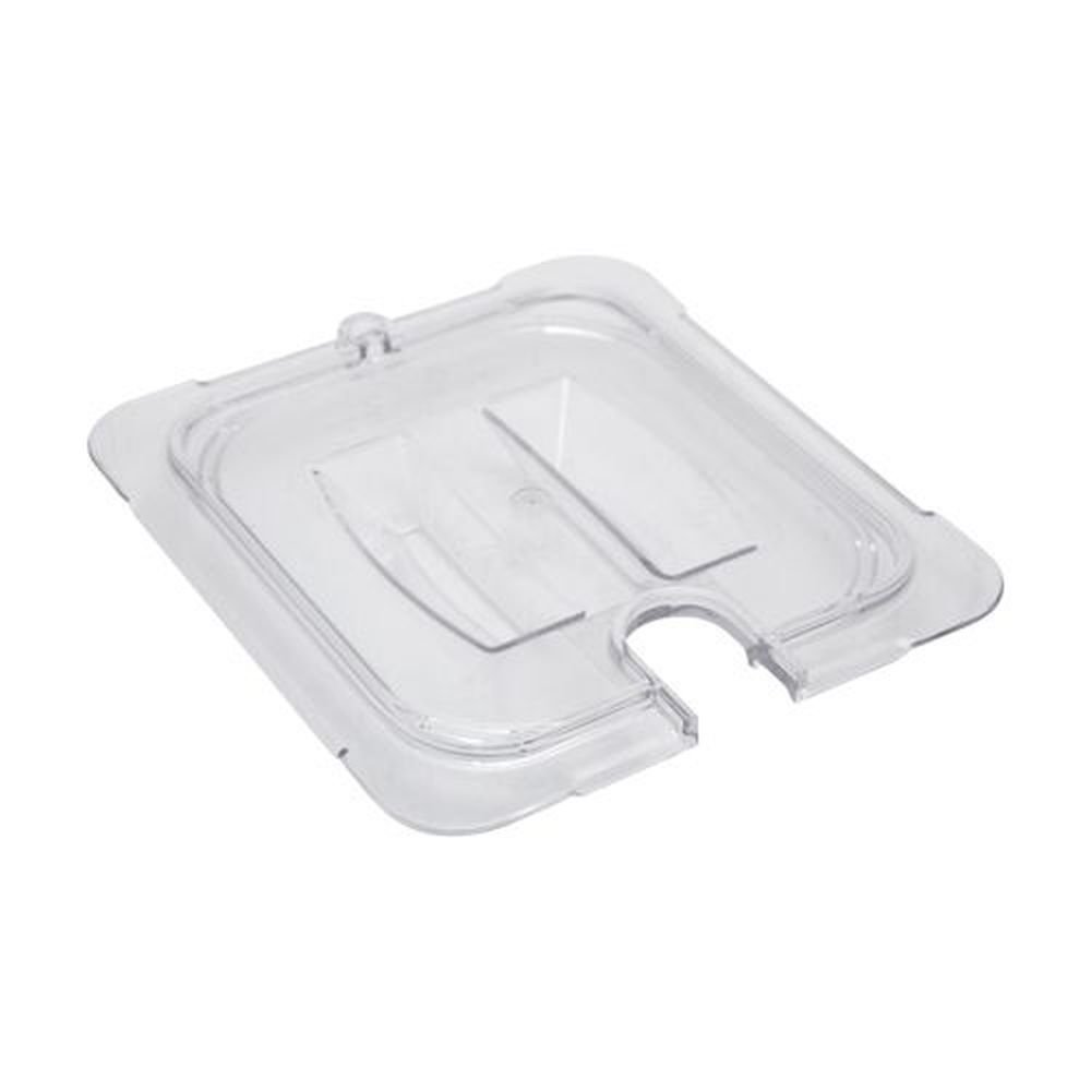 Carlisle 10311U07 StorPlus Polycarbonate Clear Notched Handled Universal Sixth Size Pan Cover Only