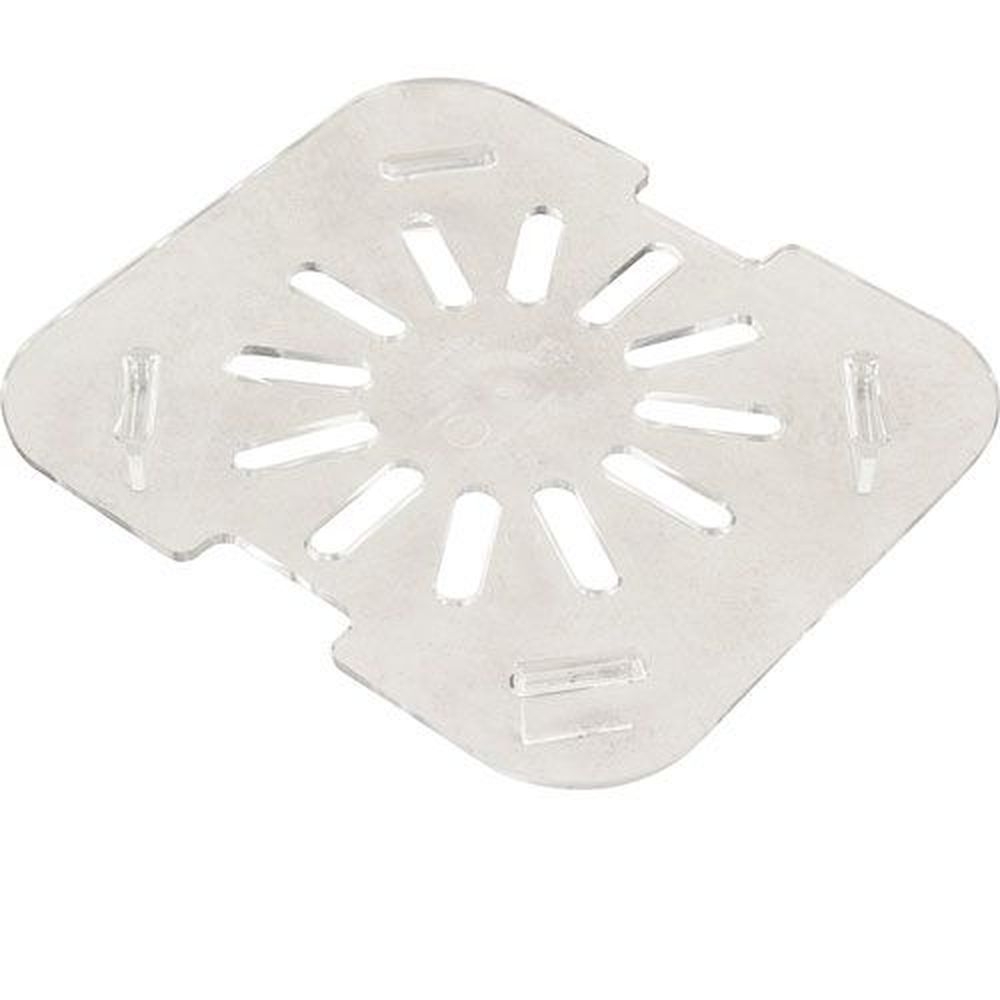 Carlisle 3068907 StorPlus Polycarbonate Clear Sixth Size Food Pan Drain Grate Only, 4.75 x 4.25 x 0.5 inch