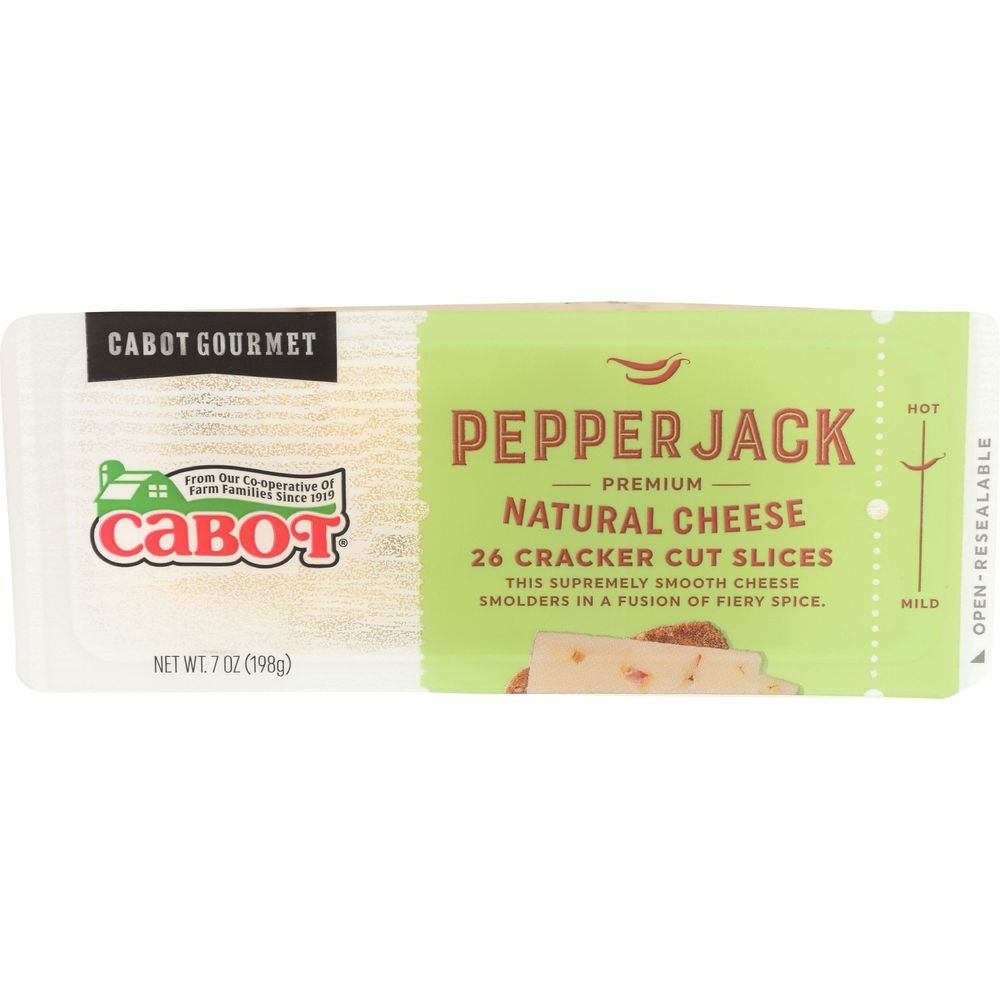 Cabot Cracker Cut Pepper Jack Cheese, 7 Ounce -- 12 per case