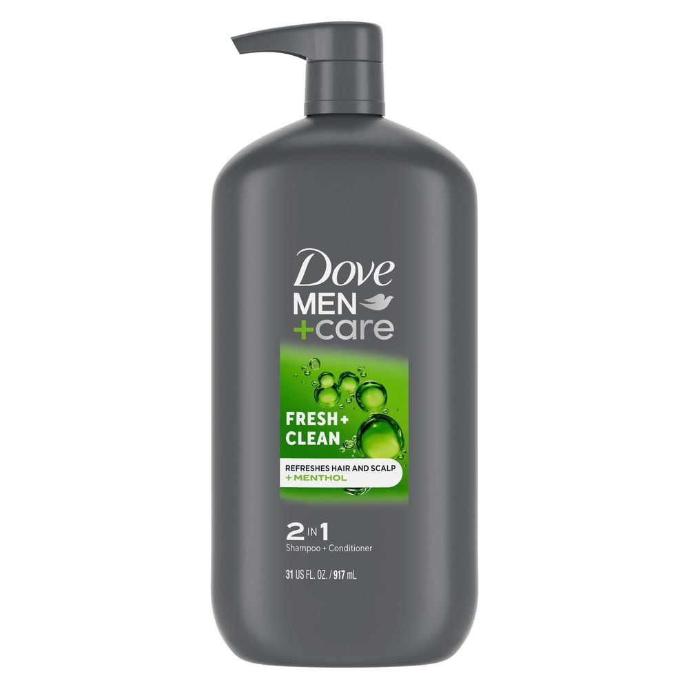 Dove Men Plus Care Fresh and Clean 2 in 1 Shampoo and Conditioner, 31 Ounce -- 4 per case