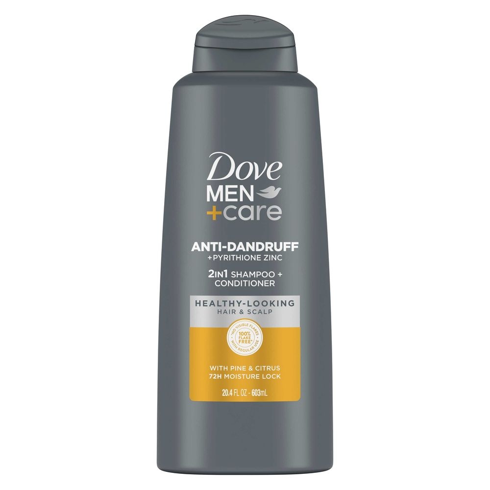 Dove Men Plus Care Pine and Citrus Anti-Dandruff 2-in-1 Shampoo and Conditioner, 20.4 Ounce -- 4 per case