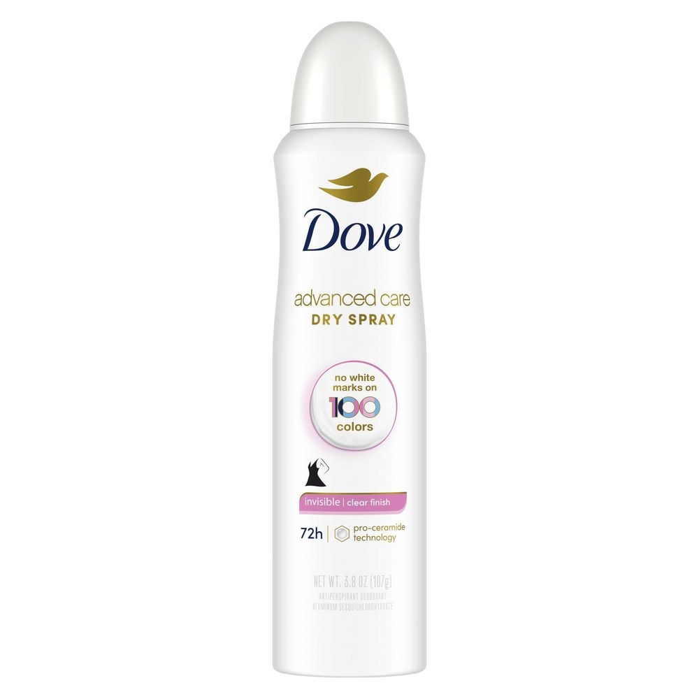 Dove Advanced Care Clear Finish Antiperspirant Deodorant Spray, 3.8 Ounce -- 12 per case