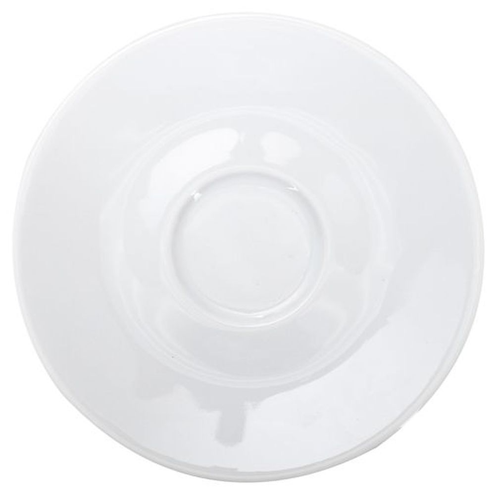 Lavazza Blu Collection White Ceramic Saucer for 4 Ounce Espresso Cup, 12 count