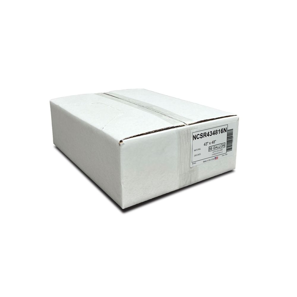 Napco Natural Hi-Density Can Liner, 56 Gallon Capacity -- 200 per case