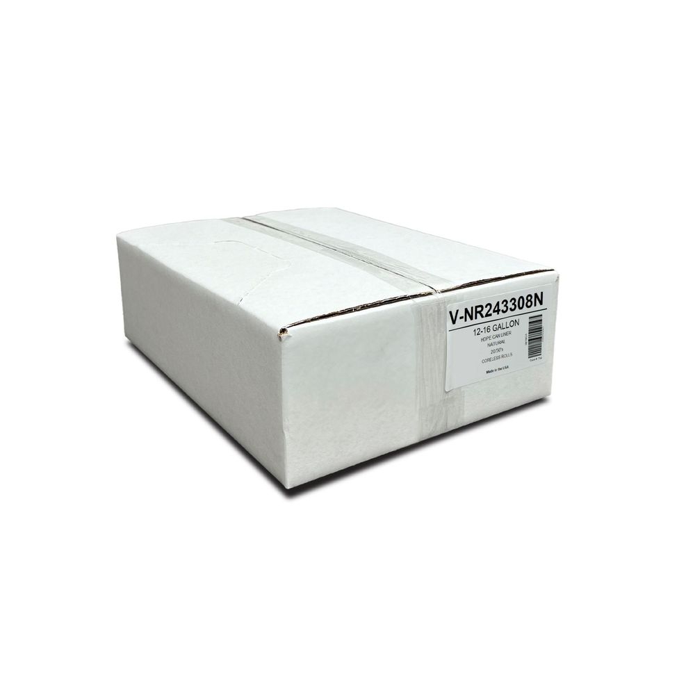 Napco Natural 8 Mic High Density Can Liner, 12-16 Gallon Capacity -- 1000 per case