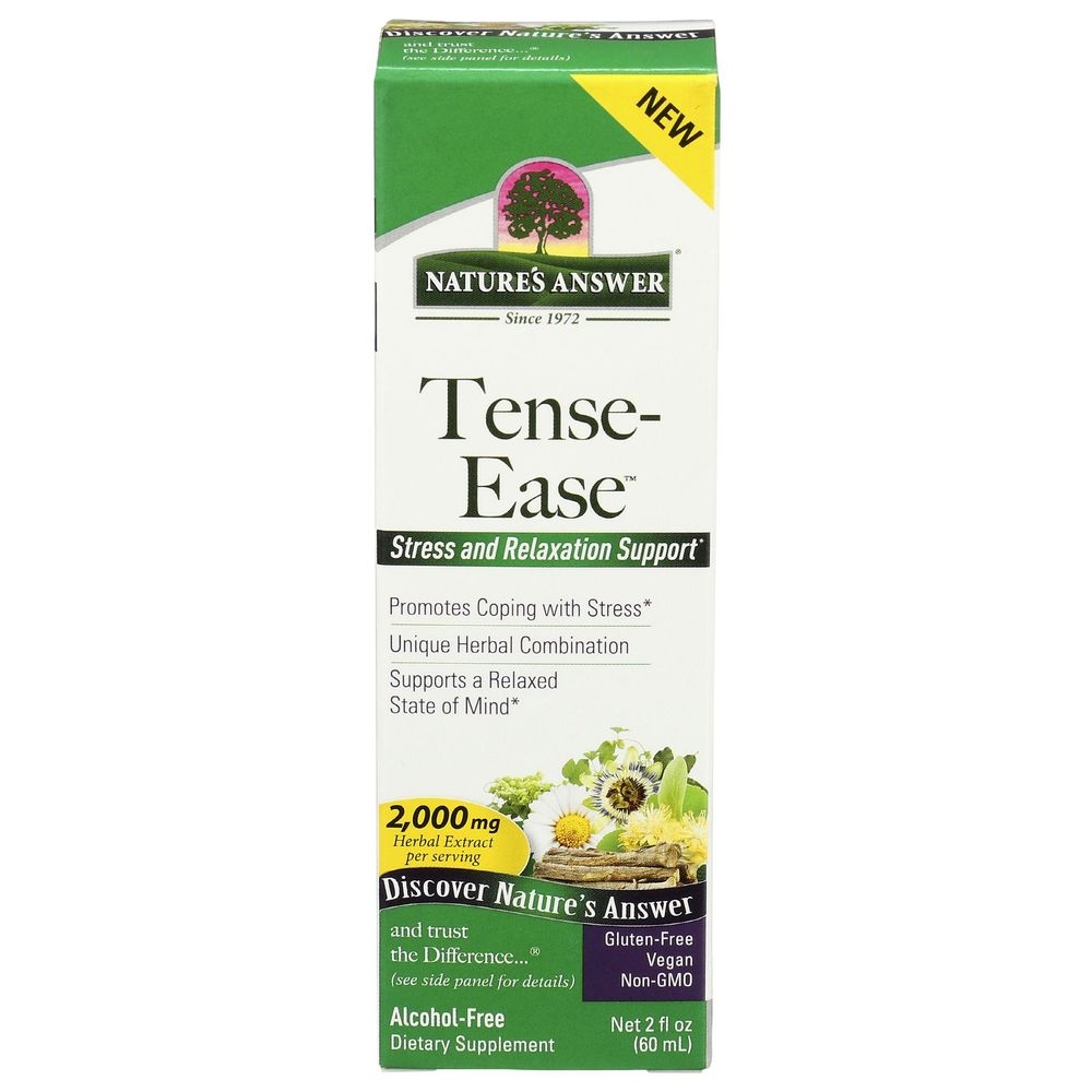 Natures Answer Alcohol Free Tense Ease for Stress and Relaxation Support, 2 Fluid Ounce