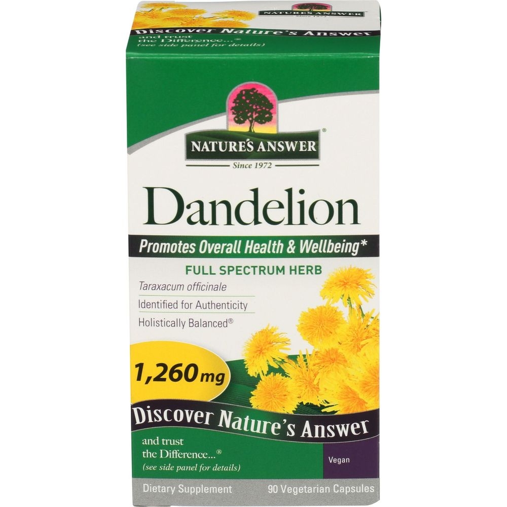 Natures Answer Dandelion Root Vegetarian Capsules, 90 count