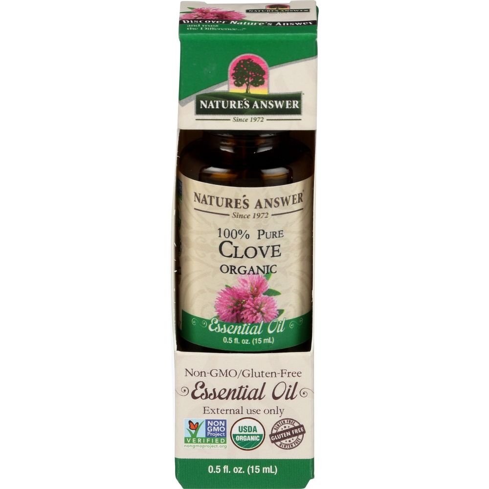 Natures Answer Organic Clove Essential Oil, 0.5 Ounce