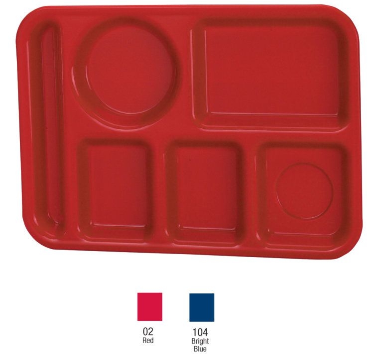 Left Handed Red Polypropylene School Tray, 9.75X13.75 -- 24 Count
