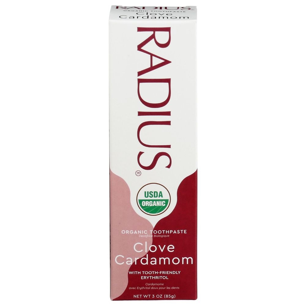 Radius Organic Clove Cardamom Gel Toothpaste, 3 Ounce