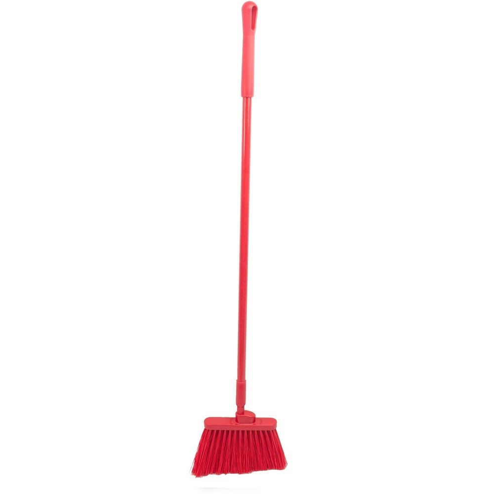 Carlisle 41083EC05 Polypropylene Red Color Coded Duo-Sweep Unflagged Angle Broom, 56 inch Length