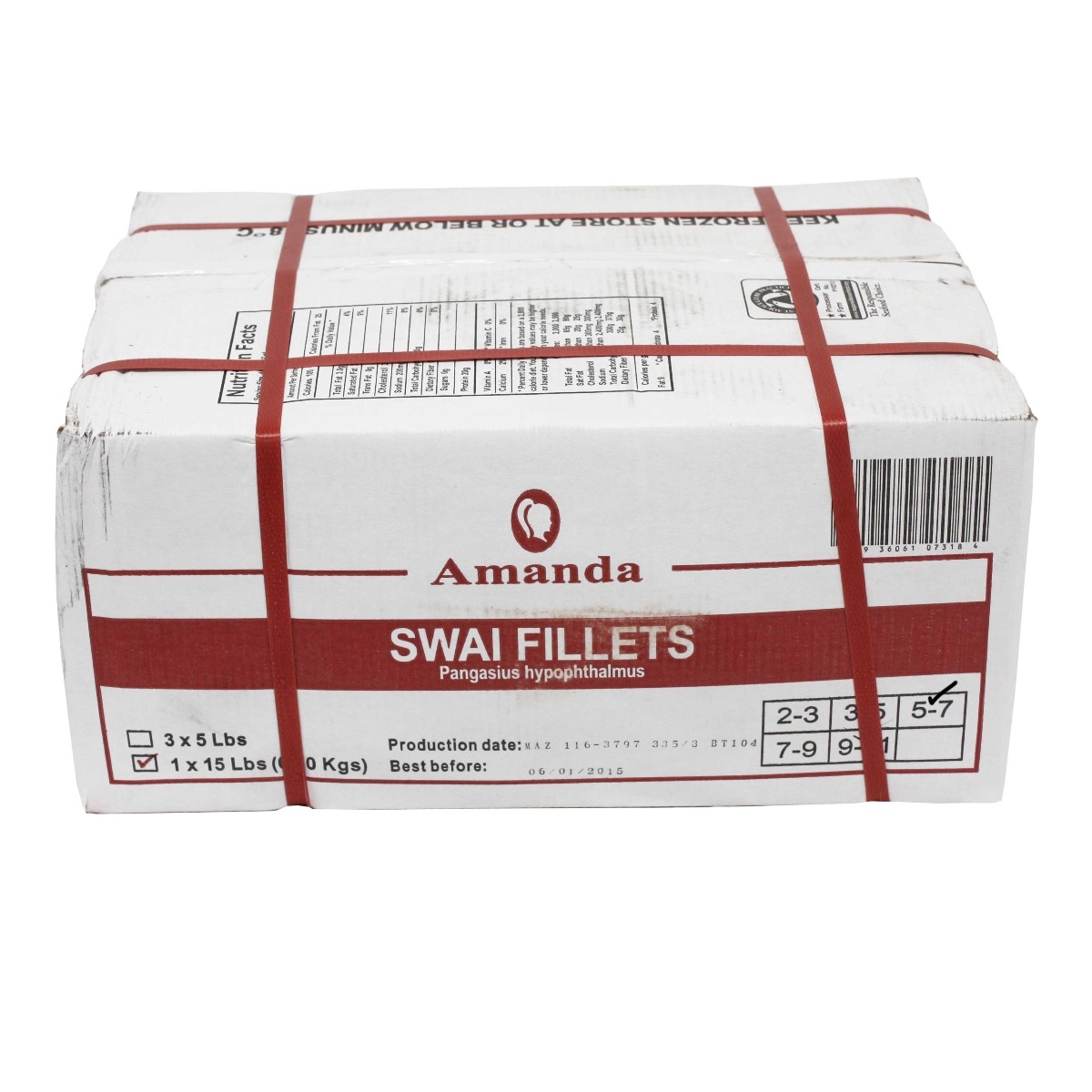 Seamazz Skinless Boneless Swai Fillet, 5/7 Ounce.