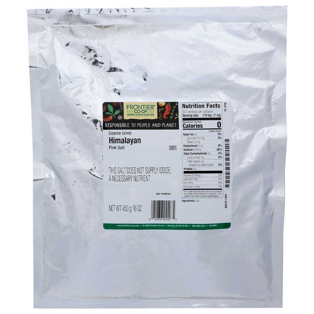 Frontier Herb Himalayan Pink Medium Grinder Salt, 1 Pound.