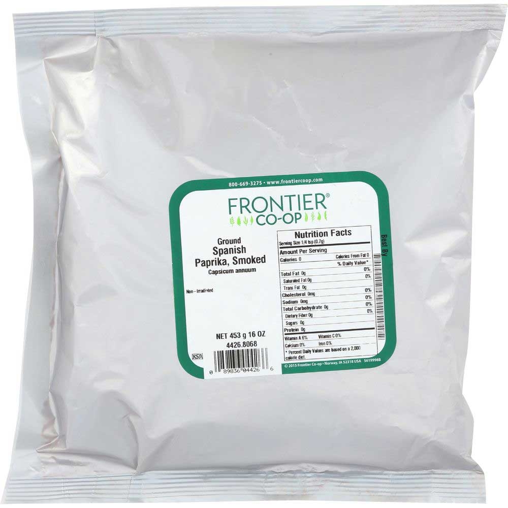 Frontier Herb Smoked Spanish Paprika Powder, 1 Pound.