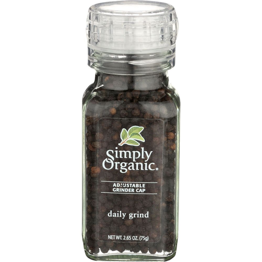 Simply Organic Daily Grind Whole Black Peppercorn, 2.65 Ounce -- 6 per case