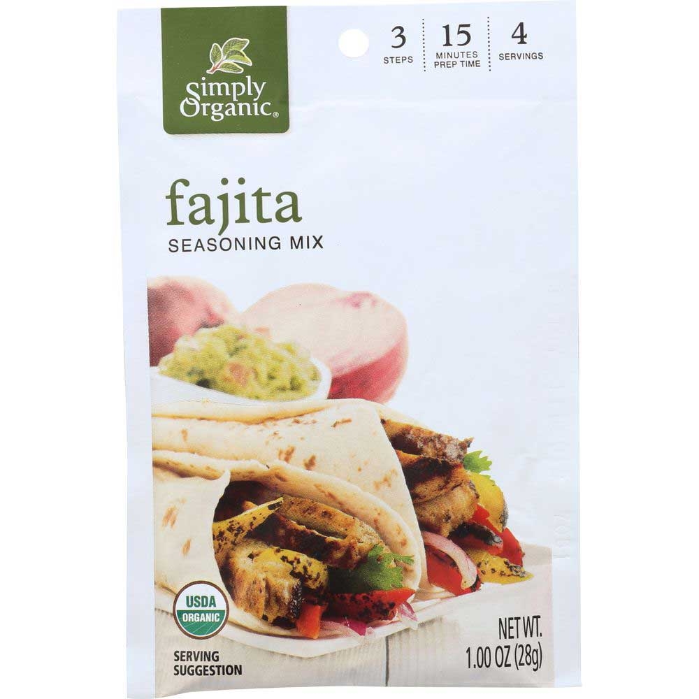 Simply Organic Southwest Fajita Seasoning, 1 Ounce -- 12 per case.