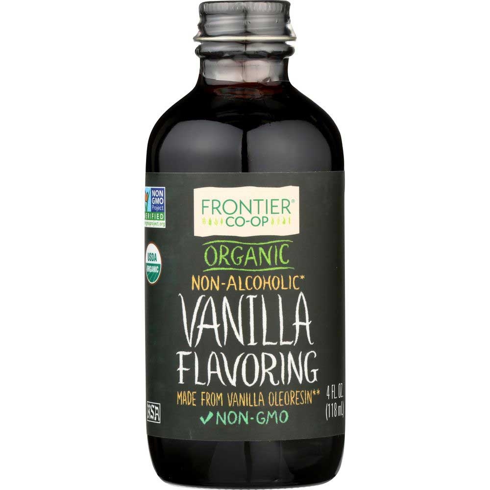 Frontier Herb Organic Non Alcoholic Vanilla Flavoring, 4 Fluid Ounce.