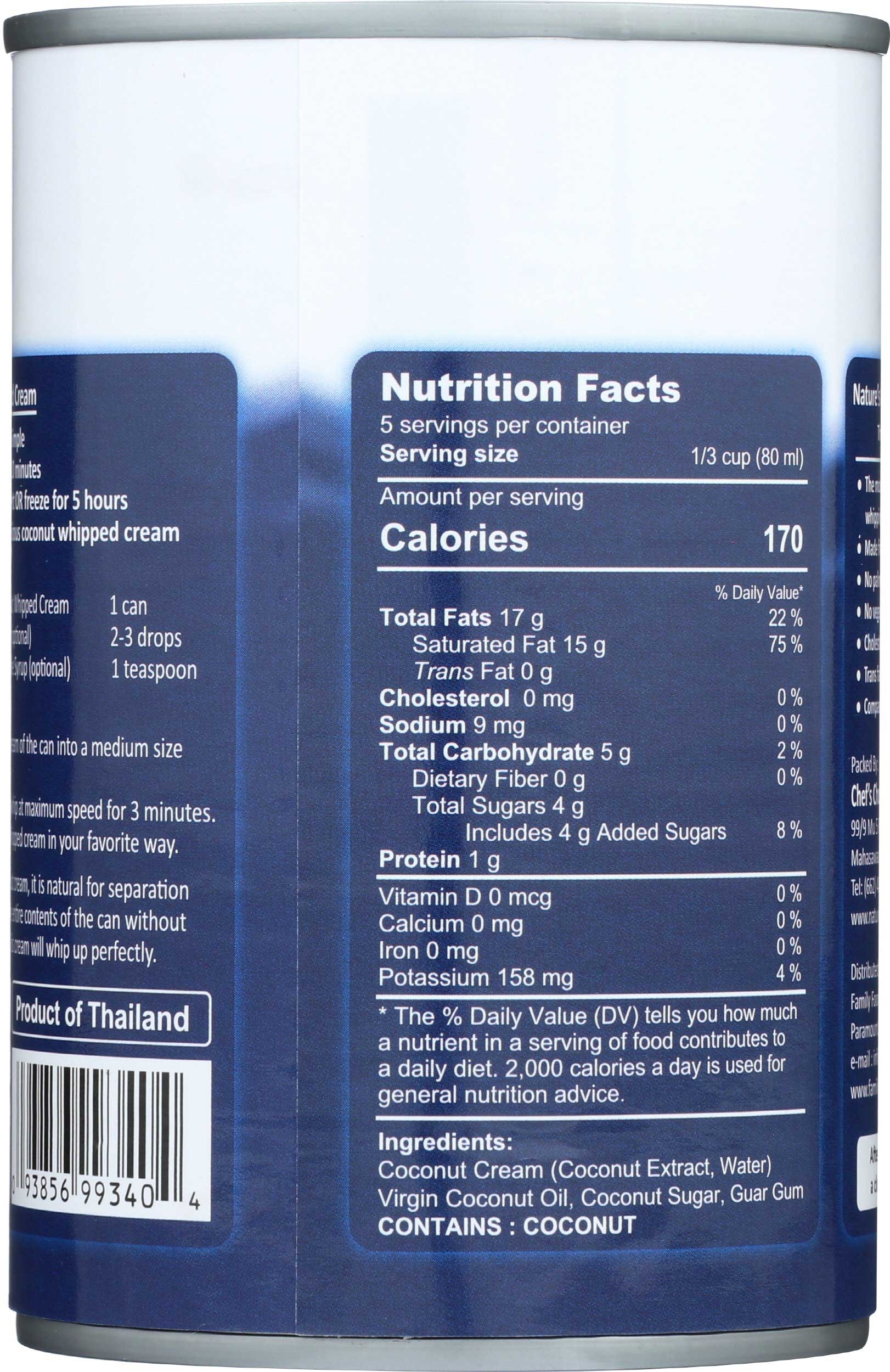 Nature's Charm Coconut Whipping Cream, 15 Ounce -- 6 Per Case