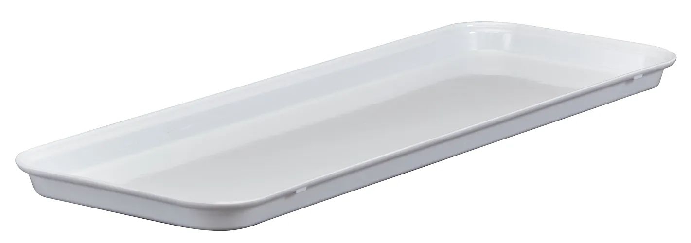 Cambro Fiberglass Market Pan, White, 8 7/8 x 25 1/2 x 1 1/2 inch -- 12 per case.