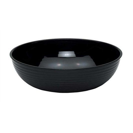 Black Round Ribbed Bowl, Black, 40 Qt -- 4 Per Case