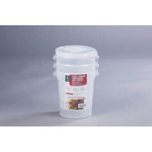 Translucent Round Translucent Shrink Wrap Container, 4 Quart -- 12 Per Case