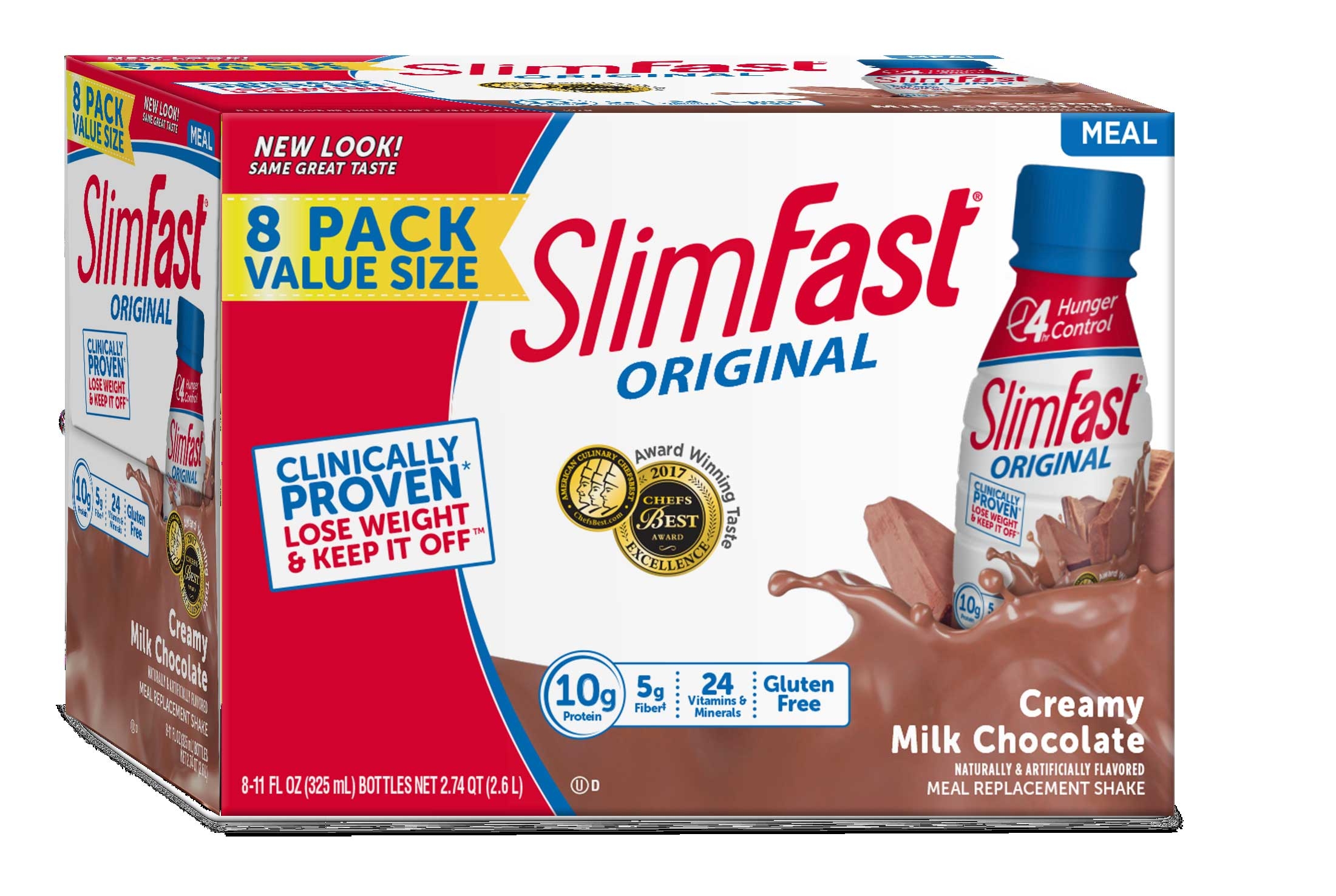 Slimfast Ready To Drink Creamy Milk Chocolate, 88 Fluid Ounce -- 3 per case.