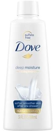 Dove Deep Moisture Body Wash, 3 Fluid Ounce -- 24 per case