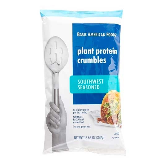 Basic American Foods Southwest Seasoned Plant Protein Crumble, 13.65 Ounce -- 4 per case