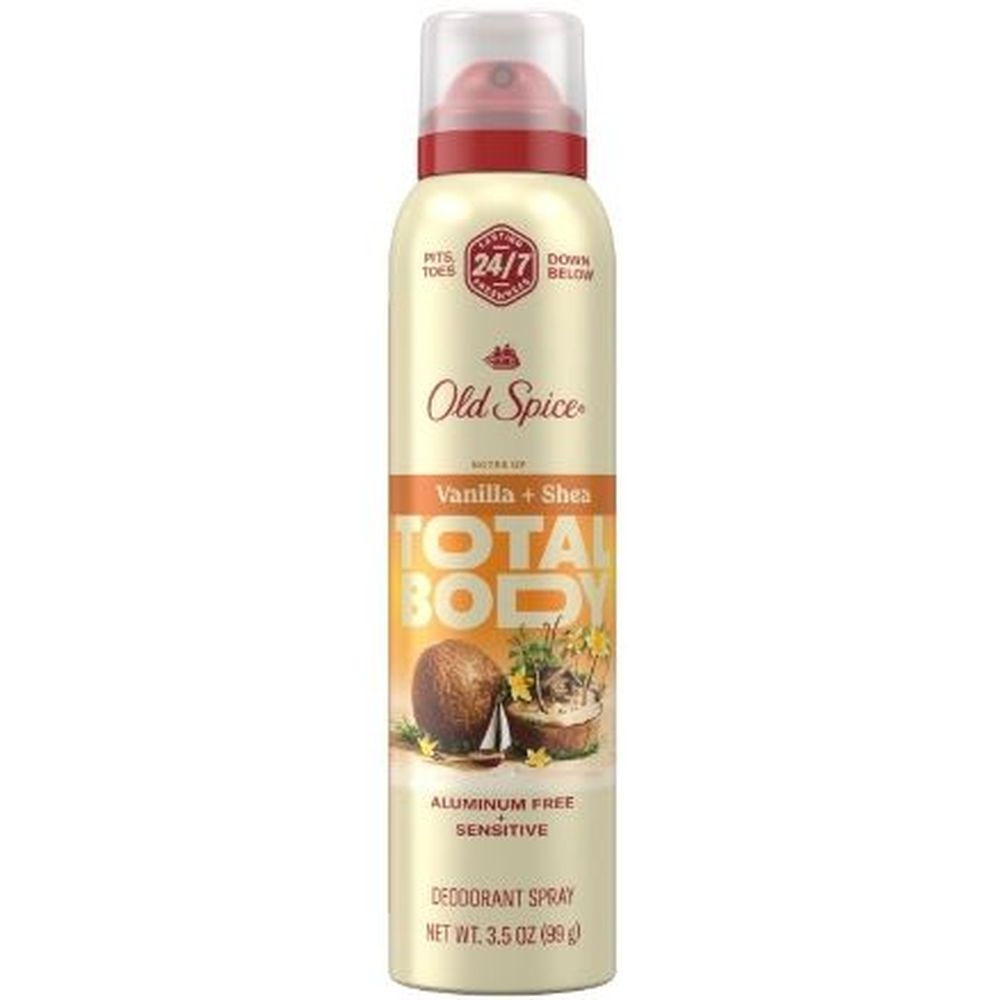Old Spice Vanilla Shea Total Body Deodorant Spray, 3.5 Ounce -- 12 per case