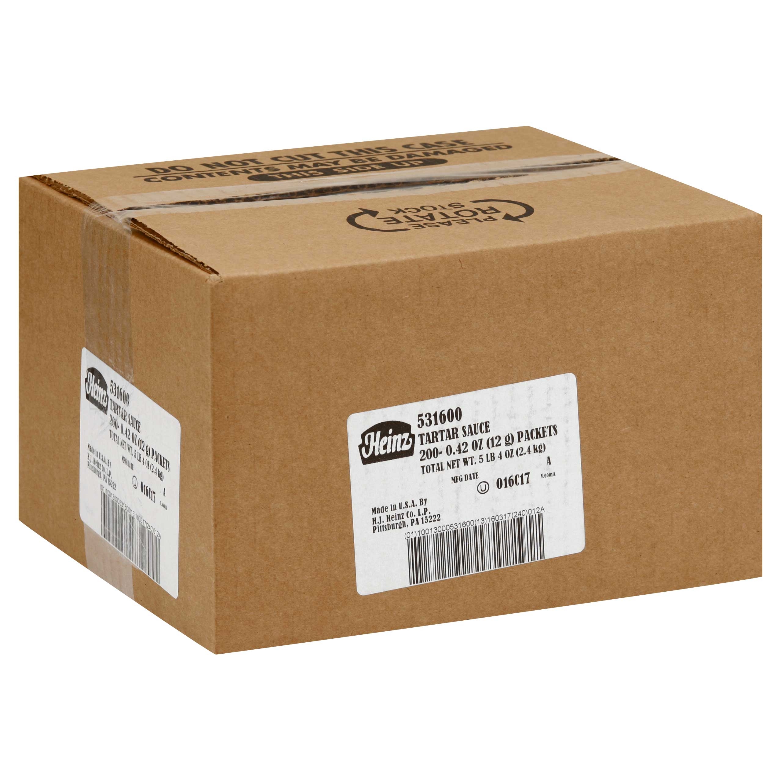 Heinz Tartar Sauce Single Serve, 12 Gram -- 200 Per Case