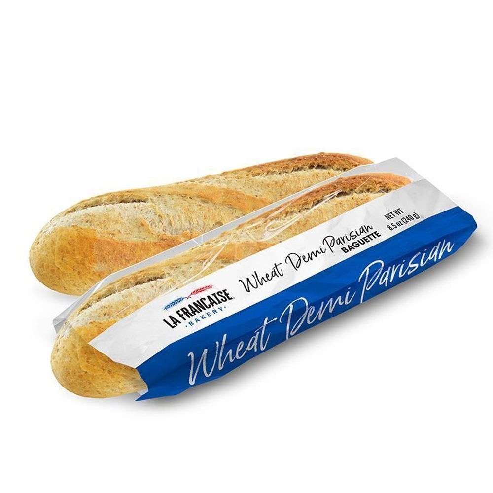 La Francaise Par-Baked Wheat Demi Parisian Baguette, 8.5 Ounce -- 36 per case