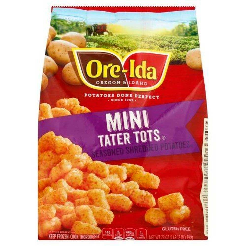 Ore Ida Mini Tater Tots Shredded Potatoes, 1.75 Pound -- 12 per case