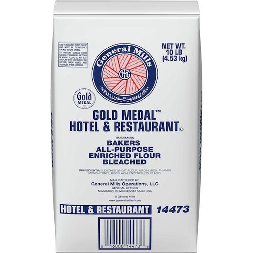 Gold Medal Hotel and Restaurant Bakers All Purpose Enriched Bleached Flour, 10 Pound -- 4 per case