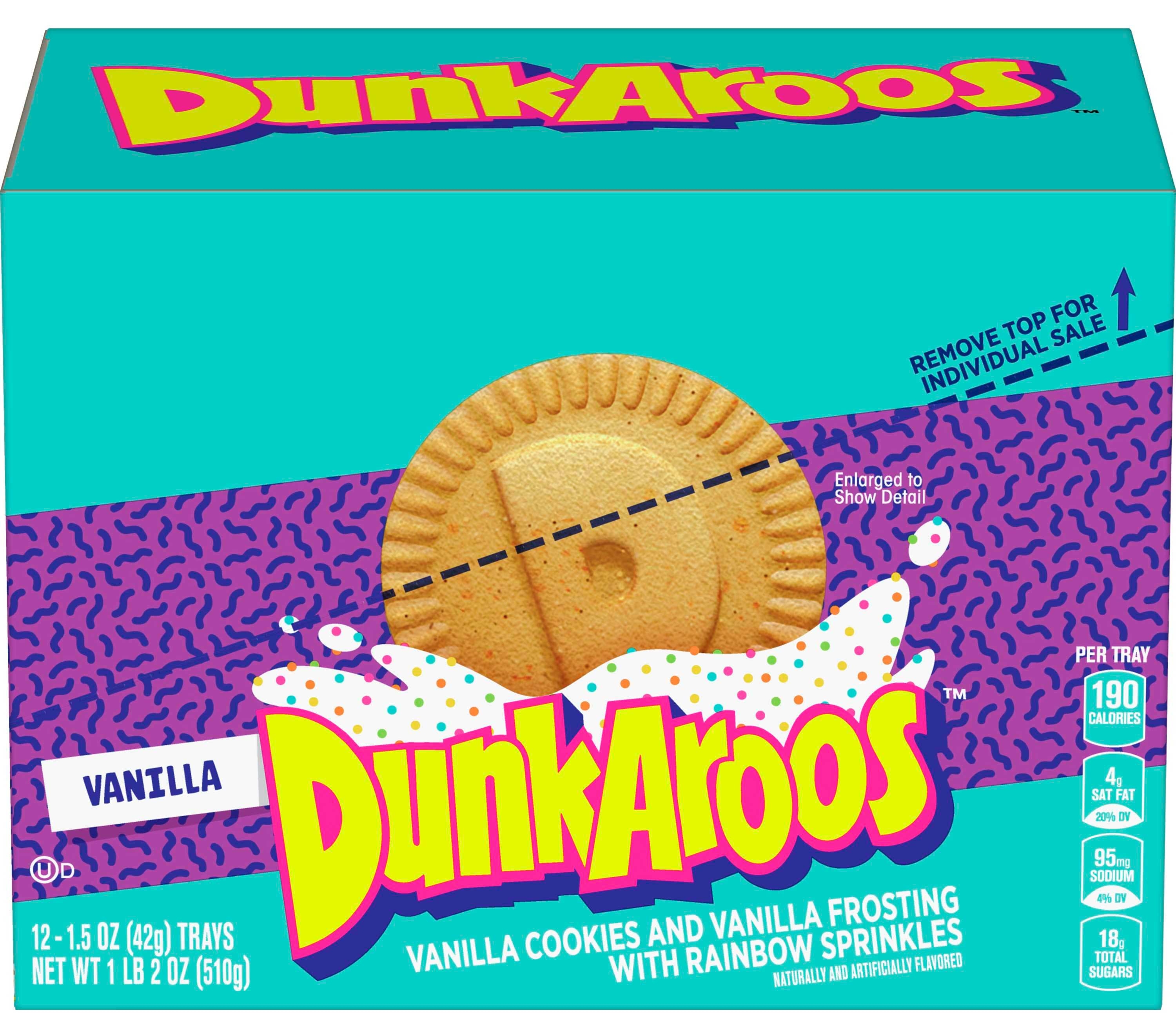 Betty Crocker Dunkaroos Vanilla Cookies Vanilla Frosting with Rainbow Sprinkles, 18 Ounce -- 3 per case