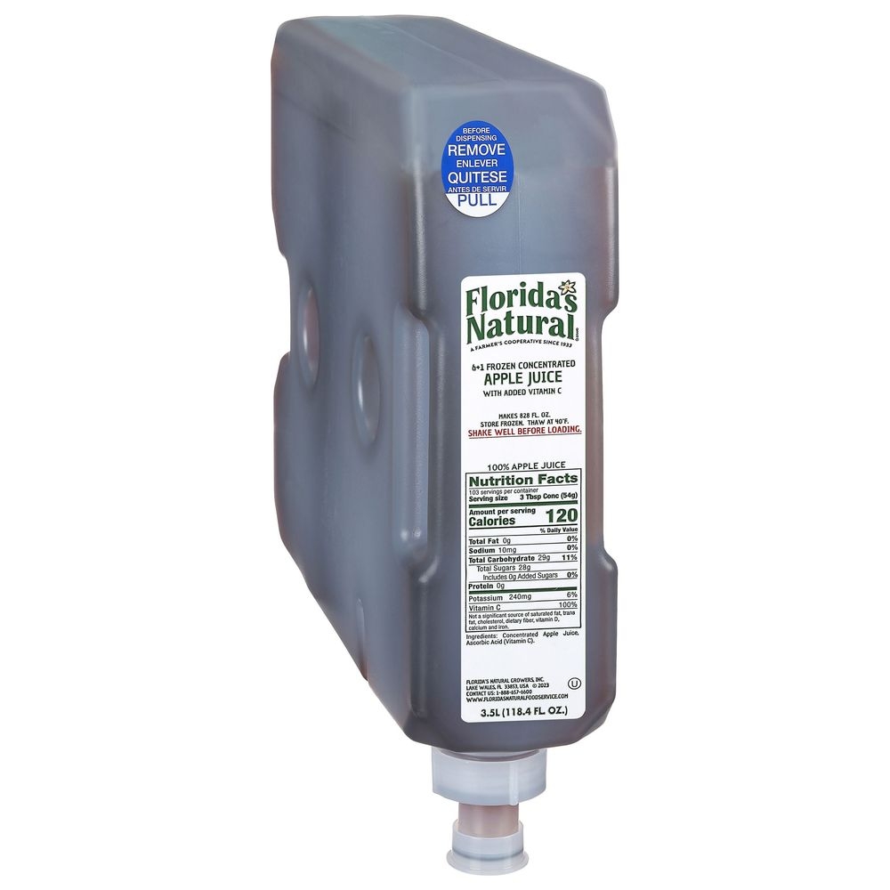 Floridas Natural 6 Plus 1 Freeze Apple Juice, 3.5 Liter -- 3 per case