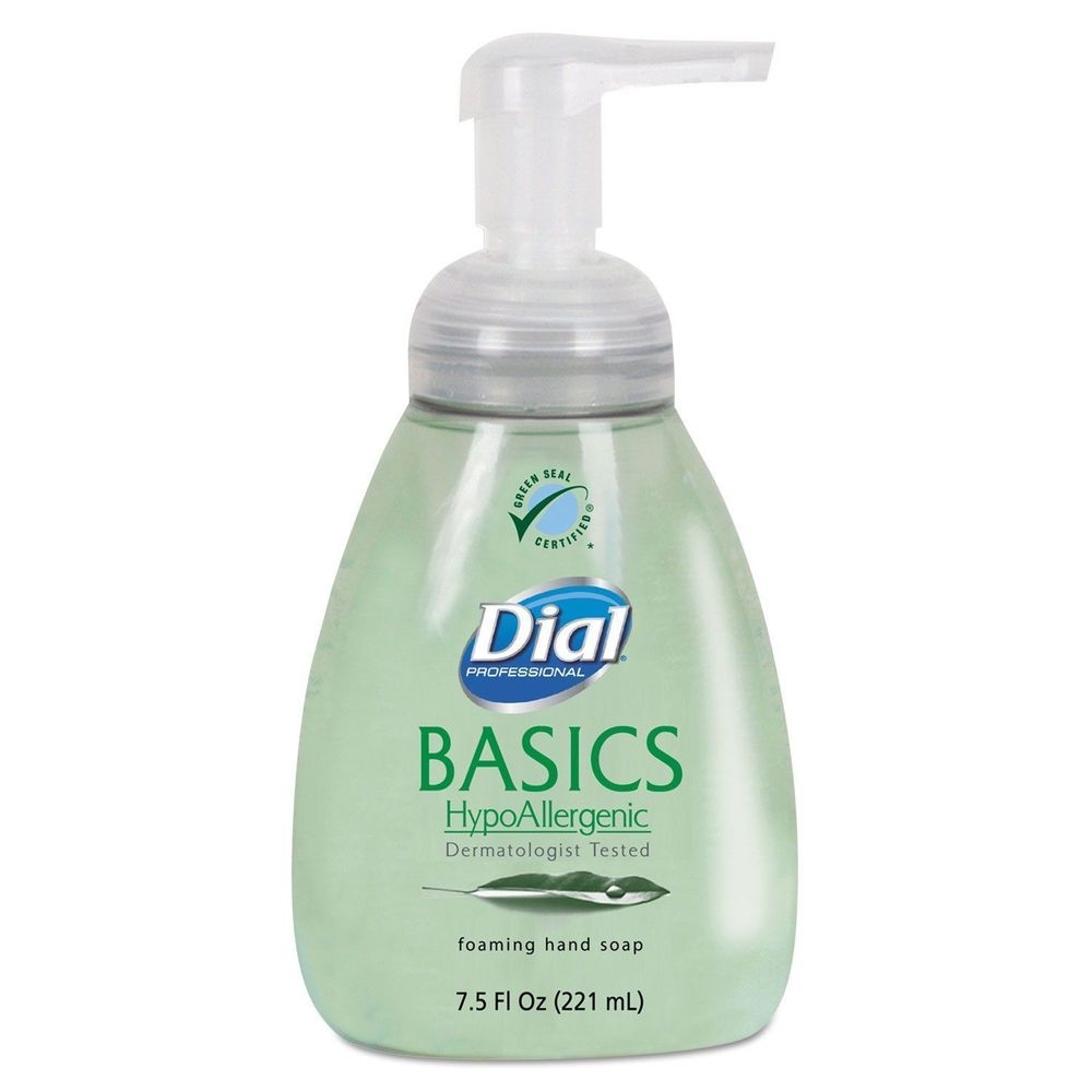 Dial Basics Hypoallergenic Foaming Hand Soap, 7.5 Ounce -- 8 per case.