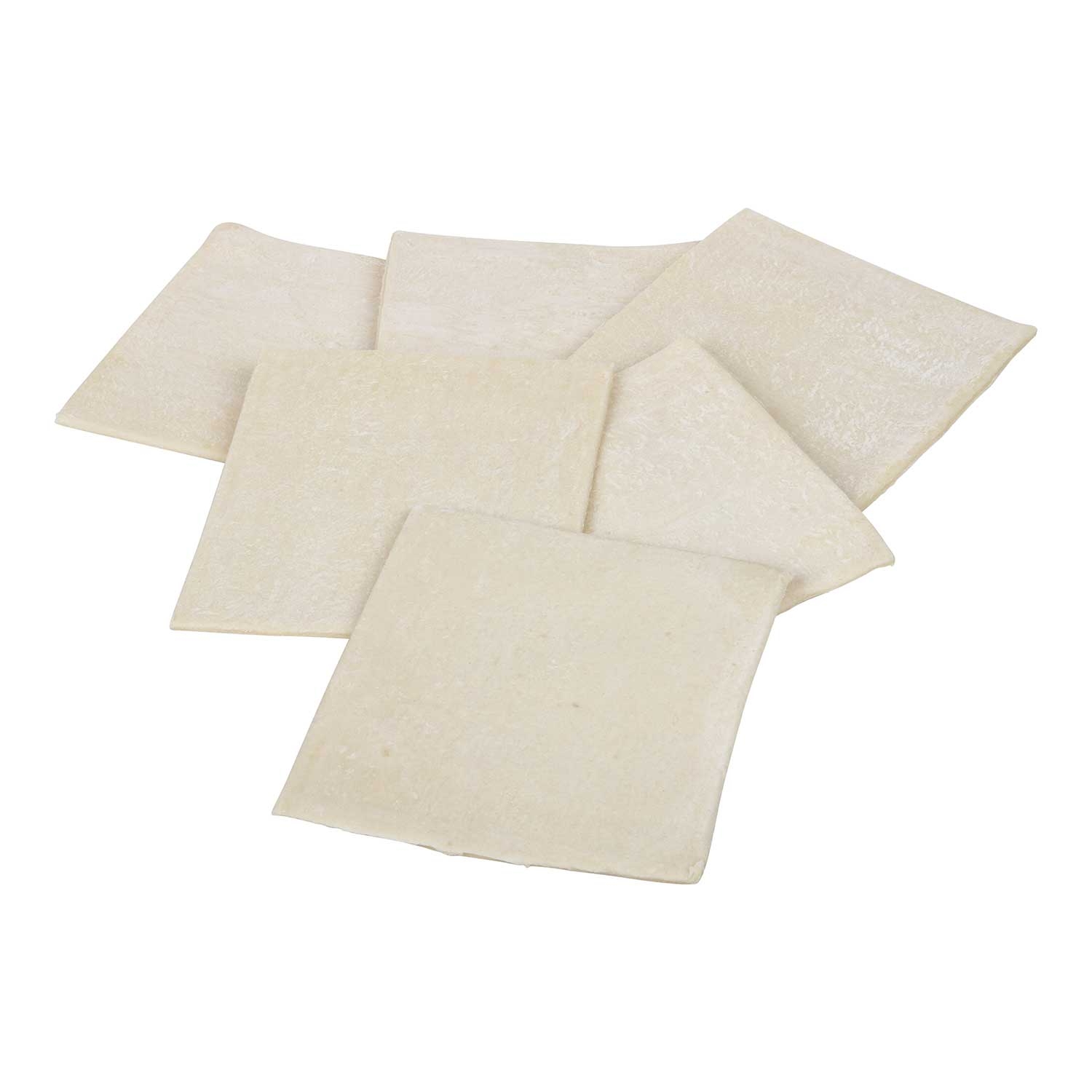 Pennant Foods Square Flat Puff Pastry Dough, 2 Ounce -- 120 per case.