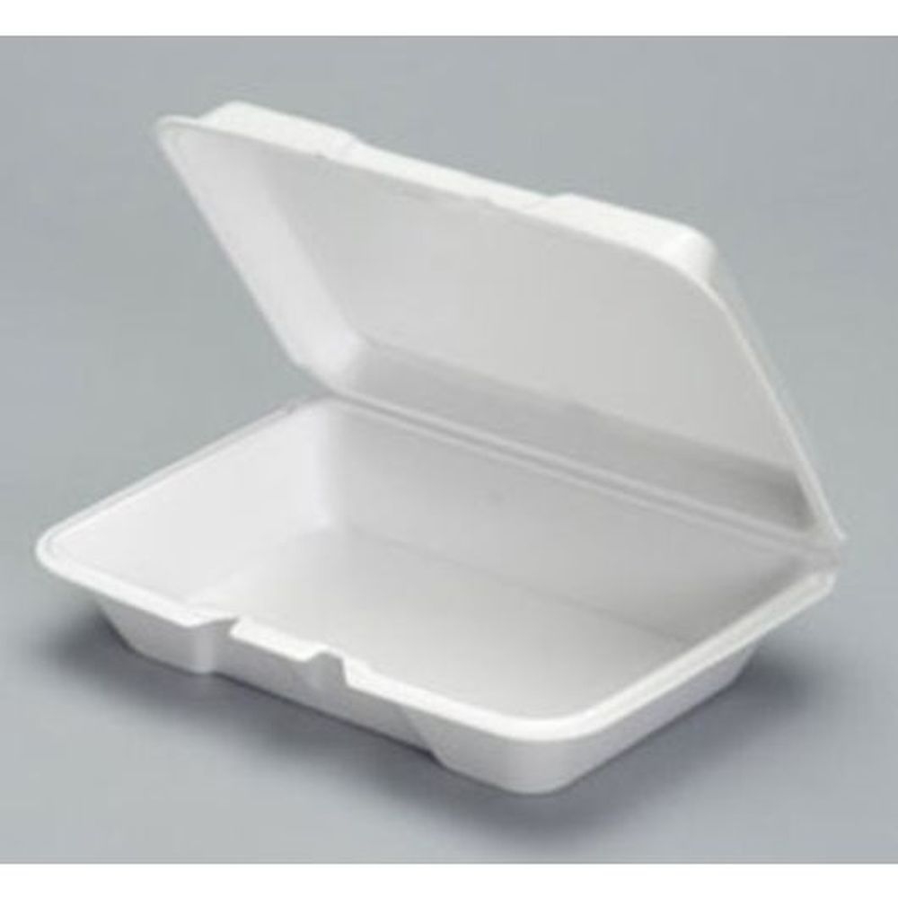 Genpak White Foam Large Shallow All Purpose Container, 100 count - 2 per case