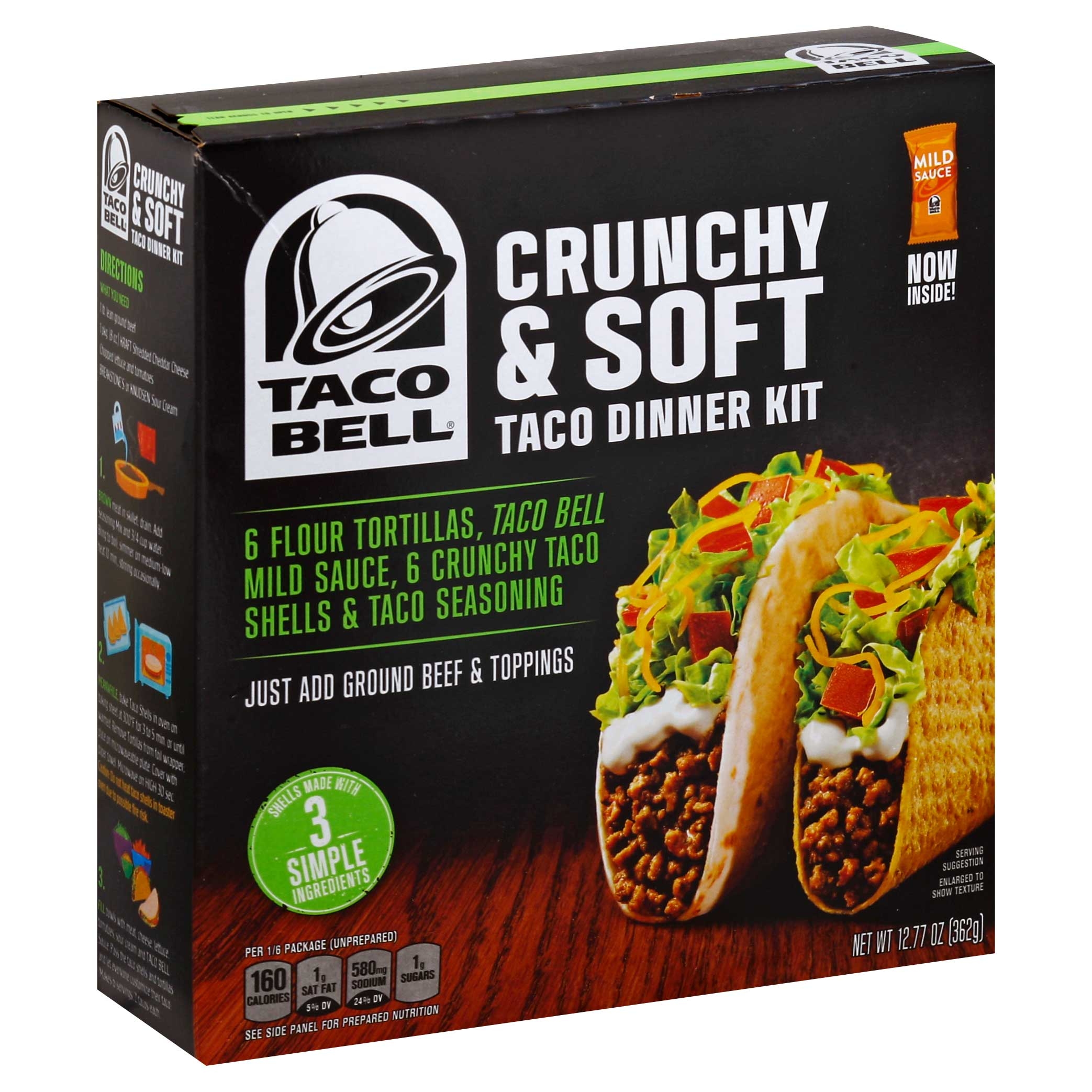 Taco Bell Crunchy Mixed Shell Dinner Kit, 12.77 Ounce -- 10 per case.
