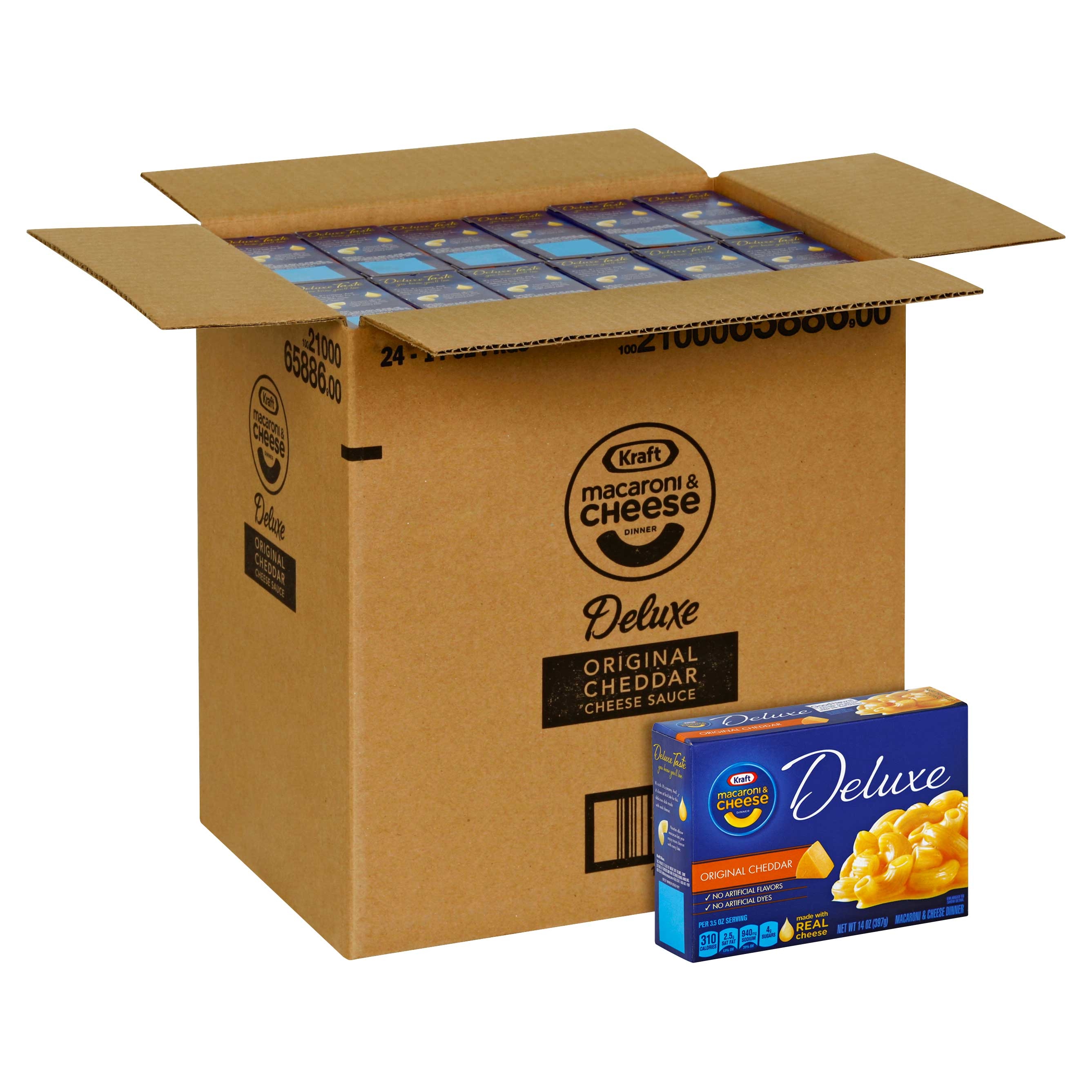 Kraft Macaroni Deluxe & Cheese  Dinner Entree, 14 Ounce -- 24 Case