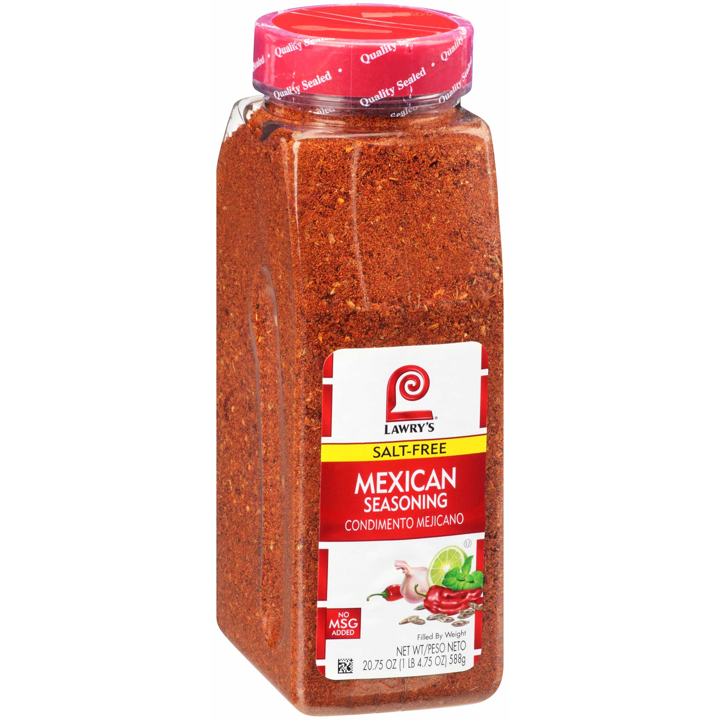 Lawry`s Salt Free Mexican Seasoning, 20.75 oz. -- 6 per case