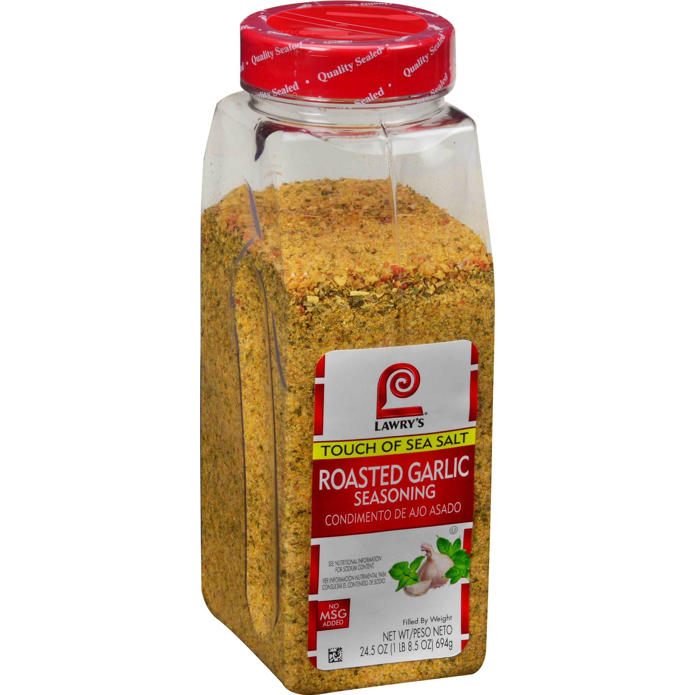 Lawry`s Touch of Sea Salt Roasted Garlic Seasoning, 24.5 oz. -- 6 per case