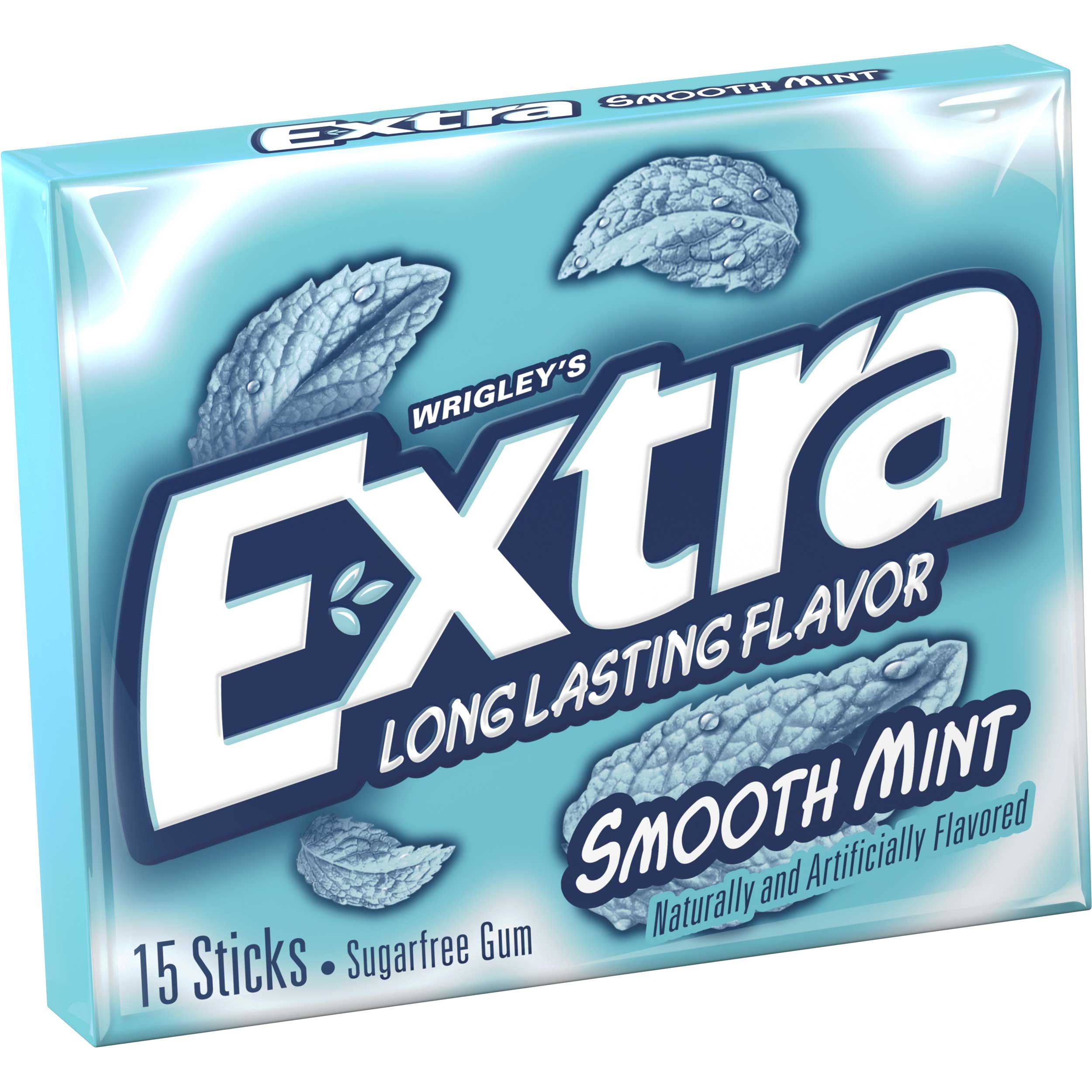 Extra Smooth Mint Sugarfree Gum - 10 count per pack -- 12 packs per case.