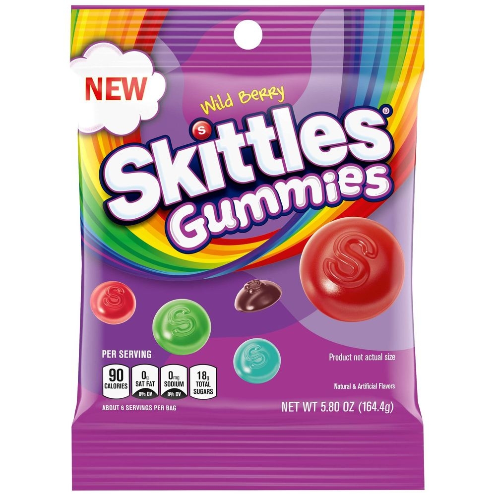 Skittles Wild Berry Gummies - Peg Pack, 5.8 Ounce -- 12 per case