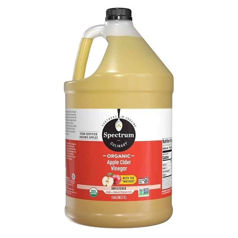 Spectrum Culinary Organic Unfiltered Apple Cider Vinegar, 136 Ounce -- 4 per case