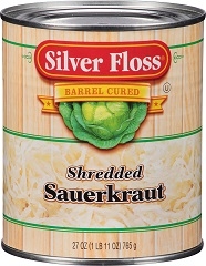 Silver Floss Shredded Sauerkraut -- 28 oz. can, 12 cans per case.