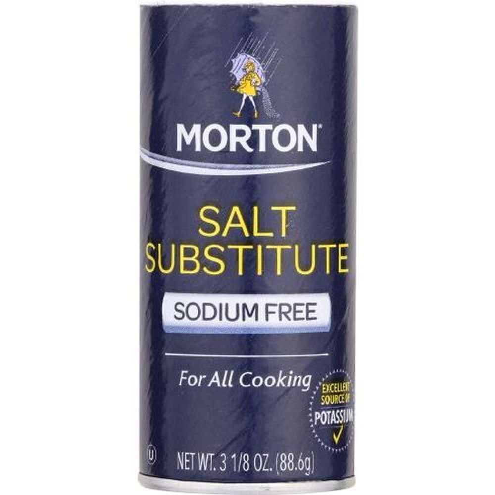 Morton Sodium-Free Plain Salt Substitute, 3.18 Ounce -- 12 per case