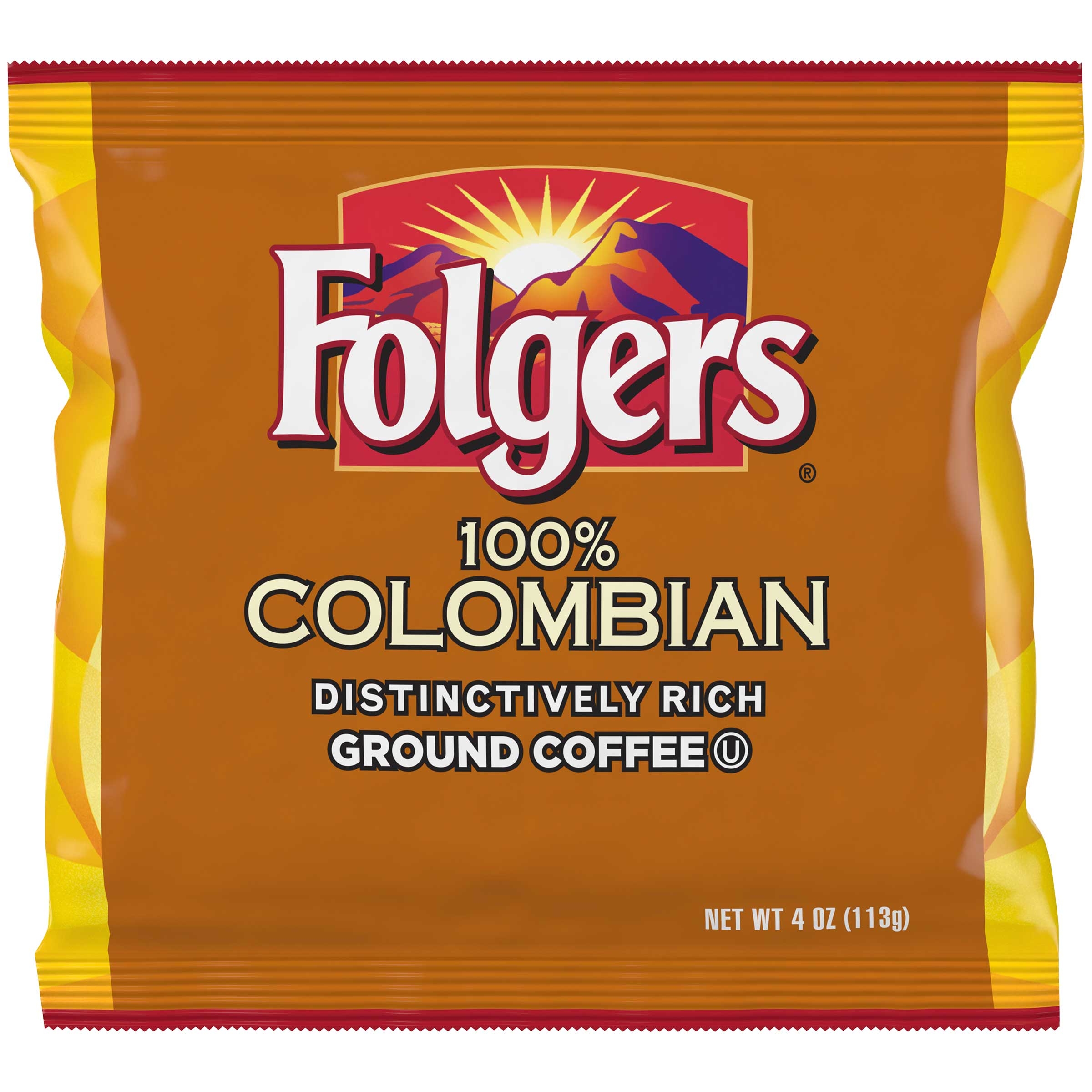 Folgers Colombian Satellite Ground Coffee -- 50 per case.