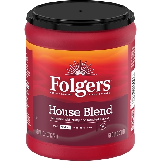 Folgers House Blend Ground Coffee, 9.6 Ounce -- 6 per case